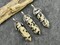 40mm Platinum Tone Natural Dalmation Jasper Double Terminated Bullet Pendant